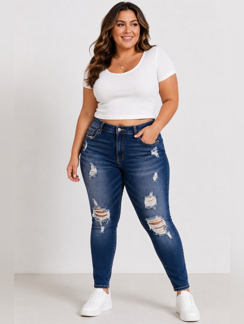 ✨BRIDGE by GLY Distressed High Rise Skinny Jeans | Size 34✨